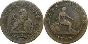 O6895 Spain Spain 2 Centimos 1870 OM ->Make offer