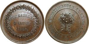 O6910 Médaille Société Horticulture Versaille Seine-et-Oise 7 Avril 1840 SPL