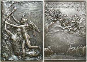 O6921 Rare France Plaque Exposition universelle internationale Paris 1900