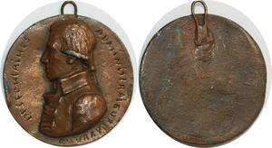 O6957 Médaille XIX ème Siècle desFontaines Portrait Uniface Auvrey ->Make offer