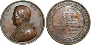 O6987 Vatican Medaglia G. Vagnetti Pivs IX Giugno 1854 Luglio 1870