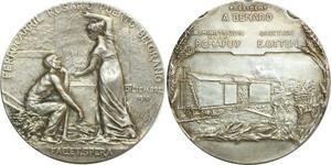 O6988 Rarissime Medal Argentina Ferrocarril Rosario Puerto Belgrano R Gregoire