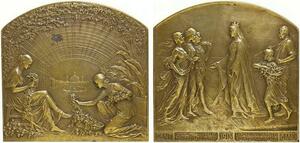 O7025 Rare Plaque Belgique Exposition Universelle Internationale Gand 1913 Devreese SUP