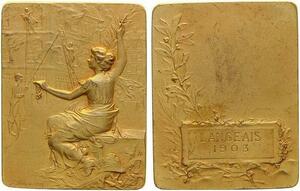 O7039 France Plaque Sapeurs Pompiers Incendie Rasumny Langeais 1903 ->Make offer