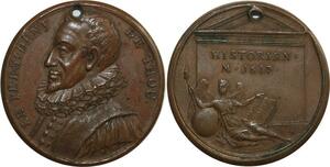 O7129 Rare France Médaille Auguste de Thou 1553 1617 Ecrivain Historien -> Make offer