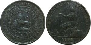 O7139 Tokens de Carle Auctioneers Melbourne Victoria Copper Penny 1855> M Offer