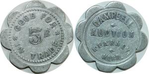O7143 Token Nebraska 5 Cents Trade Campbell Auction  -> Make offer