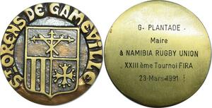 O7218 France Médaille Saint-Orens-de-Gameville Rugby Tournoi 1991 G. Plantade SUP