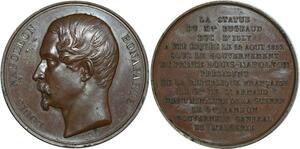 O7237 Rare Médaille Coffret Algérie Duc Isly Maréchal Bugeaud Napoléon  1850 SUP