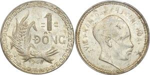 O7321 Scarce Vietnam Rebel Communist State 1 Dông 1946 5c PCGS AU ->M offer