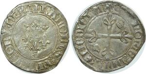 O7400 Rare France Florette Charles VI 1380 1422 Roman 2eme point Quasi SUP