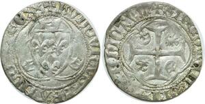 O7407 Rare France Petit Blanc à la Couronne Louis XI 1423-1483 Saint-Lô -> M offerfre