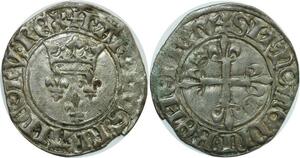 O7430 Rare France Florette Charles VI 1380 1422 Rouen point 15 -> Make offer