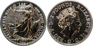 O7672 Britannia UK 2 Pounds Elizabeth II 2016 oz 999% Silver Proof BE >M offer