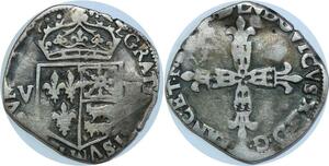 O7748 Rare France 1/8 Ecu Louis XIII 1610 1643 Bearn Saint-Palais Argent ->M offre