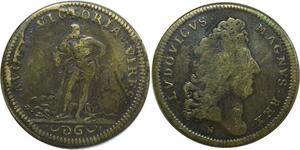 O7813 France Jeton Louis XIV Prise Namur Hercule 1692 ->Make offer