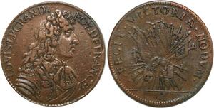 O7818 France Jeton Louis XIV portrait cravate rattachement Bar France 1680 ->M offre