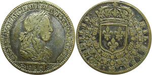 O7823 Rare France Jeton Louis XIV Guerre Succession Spain Artois prise Arras 1655