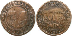 O7844 Rare Token Netherland Albert Isabelle Gectz Bureau Finances 1600