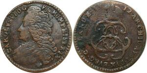 O7855 Rare Austrian Netherland Liard Charles VI 1712 Anvers ->Make offer