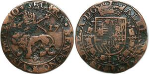 O7872 Scarce Token Spanish Netherland Lion scepter 1617 - >Make offer