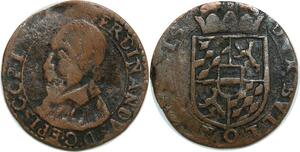 O7894 Rare Evêché Liège Demi Liard Ferdinand Bavière Bouillon ->Make offer