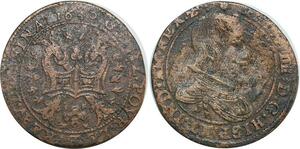 O7897 Rare Token Spanish Netherlands Brabant Charles II Finances 1640