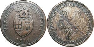 O7948 British Token Bristol Swansea London Penny 1811 ->Make offer