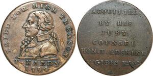 O7950 Great Britain Middlesex Half Penny Brustbild Thomas Hardy 1794 ->M offer