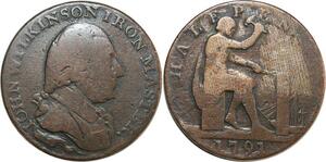 O7959 Great Britain Token Warwickshire Half Penny 1791 Wilkinson ->M offer