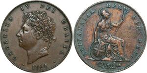 O7973 Great Britain Half Penny George IV 1826 London ->Make offer