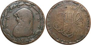 O7974 British Token Half Penny token 1815 Success to Navigation ->M offer