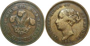 O7979 Token Victoria Queen of Great Brit Honi soit qui mal y pense 1843