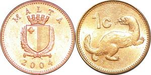 P0751 Malta 1 Cent Coat Arms 2004 UNC ->Make offer
