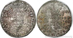 P8001 Germany Würtzbourg Anselm Franz von Ingelheim 3 Kreuzer Groschen 1749 AU