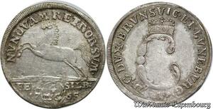 P8014 Rare Germany Bruswick Wolfenbüttel 4 Marien groschen Karl 1765 Silver