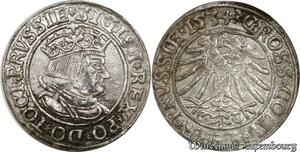 P8030 Rare Poland Grosz Groschen Sigismund I Stary 1534 Toru Silver &gt; Offer