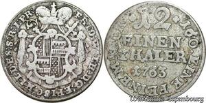 P8038 Germany Hildesheim Bistum 1/12 Thaler Friedrich Wilhelm von Westfalen 1763