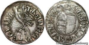 P8061 Rare Romania Wallachia Dinar Władysław IV Ladislas IV 1364 1377 Silver