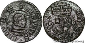 P8080 Spain Castille y Leon 8 Maravedis Philip IV 1661 S Segovia -> Make offer