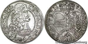 P8089 Austria Österreich Habsburg 3 Kreuzer Kaiser Leopold I 1693 Hall Tirol