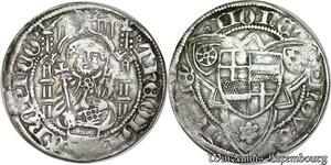 P8094 Rare Germany Mainz Erzbistum Dietrich I von Erbach Groschen 1437