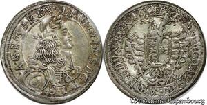 P8099 Rare Austria 6 Kreuzer Leopold I 1673 St. Veit Silver ->Make offer