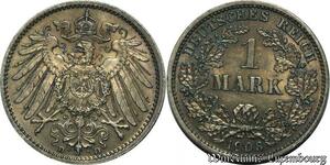 P8148 Germany Empire Mark Wilhelm II 1908 D Silver AU -> Make offer