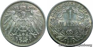 P8151 Germany Empire Mark Wilhelm II 1915 E Silver UNC -> Make offer