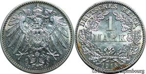 P8152 Germany Empire Mark Wilhelm II 1915 J Silver BU -> Make offer