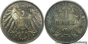 P8154 Germany Empire Mark Wilhelm II 1908 D Silver AU -> Make offer
