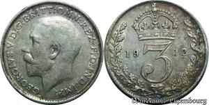 P8162 UK 3 Pence King George V 1912 Silver -> Make offer