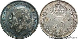 P8164 UK 3 Pence King George V 1913 Silver -> Make offer
