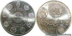 P8183 Portugal 10 Euro Moedas Històricas Escudo 2010 Silver -> M offer
